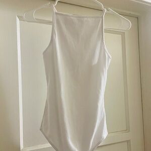 Express White Thong Bodysuit